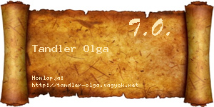 Tandler Olga névjegykártya