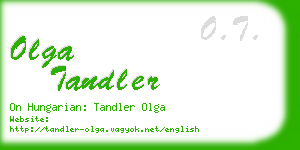 olga tandler business card